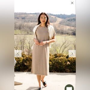 Able Maria Boxy Midi Dress in Pecan 3x